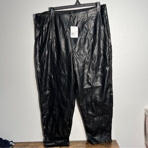 Forever 21 Women's Black Faux Leather Pants
